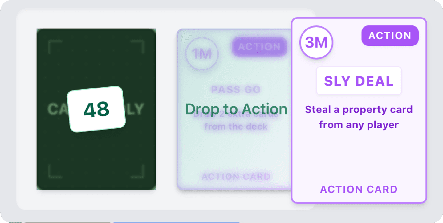 Playing an action card